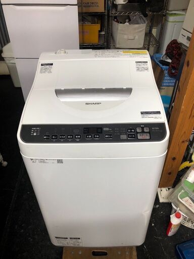 ☆中古￥13,800！SHARP　5.5kg洗濯機　家電　2020年製　ES-TX5DJ-W型　【BB067】