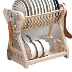 新品☆食器乾燥棚　キッチン用品　ベージュ　シンプル　一人暮らし