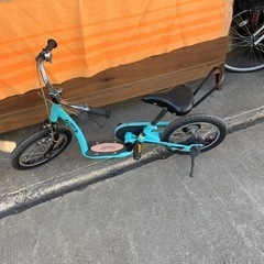幼児用　自転車　people 青　キックル