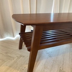 B-Company ローテーブル ウォールナット ブラウン 120cm x 45cm x 40cmの画像