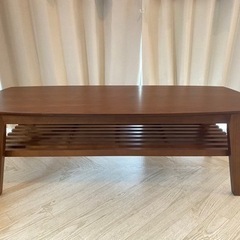 B-Company ローテーブル ウォールナット ブラウン 120cm x 45cm x 40cmの画像