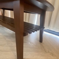 B-Company ローテーブル ウォールナット ブラウン 120cm x 45cm x 40cmの画像