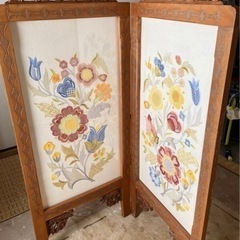 【豪華】お値打ち⭐︎戸塚刺繍 大きな衝立⭐︎年末年始 和室　インテリアに 豪華】お値打ち⭐︎戸塚刺繍 大きな衝立⭐︎年末年始 和室