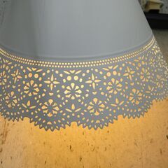 【恵庭】IKEA　イケア　天井照明　MOLNDAL　モルンダル　ペンダントライト　ホワイト　電球色　PayPay支払いOK！の画像