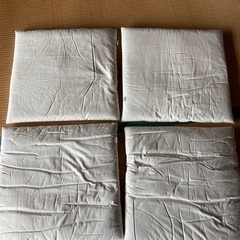 綿100% 座布団 4枚 美品 薄め