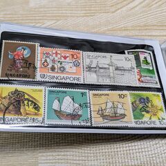 シンガポール　マレーシア　コイン　切手セットの画像