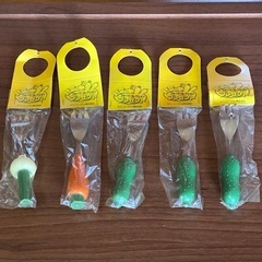 『予約済』【無料】【未使用】野菜フォーク（キリン・シーグラム）カトラリー６点　ノベルティの画像
