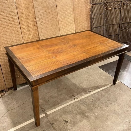 【武蔵小山店】   バリ　リゾート　バンブー　アジアン家具　ダイニングテーブル　テーブルのみ　検　ウォーターヒヤシンス　バリ家具　テー