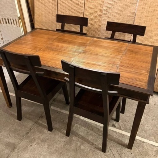 【武蔵小山店】   バリ　リゾート　バンブー　アジアン家具　ダイニングテーブル　テーブルのみ　検　ウォーターヒヤシンス　バリ家具　テー