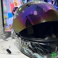 【受付停止中】バイク　HJCヘルメット　MONSTERフルフェイス