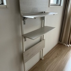 ニトリ　突っ張りラック カエサル 60cm幅(ホワイトウォッシュ)の画像