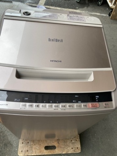 北九州市内配送無料　保証付き　2018年製日立製　10kg/全自動洗濯機/BW-KSV100C