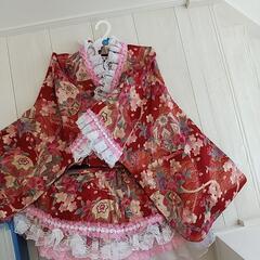 着物ドレス 瑠璃雛菊 雛姫 110cm～130cm 古着
