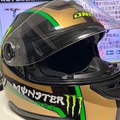 【受付停止中】バイクヘルメット　フルフェイス　MONSTER