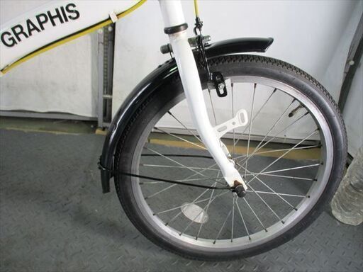 D311　★8800円★　折りたたみ中古自転車　グラフィス【20インチ　白 】