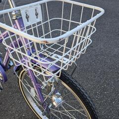 22型　子供自転車　女の子　紫色　2019年購入の画像