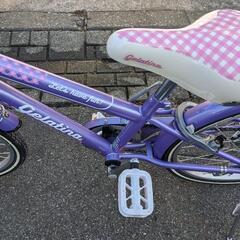 22型　子供自転車　女の子　紫色　2019年購入の画像