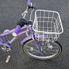 22型　子供自転車　女の子　紫色　2019年購入の画像