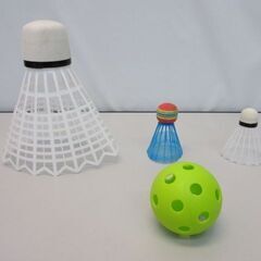 stp-2391　風に強いジャンボラケットセット　DCM　屋外用　対象6才～　バドミントン　大きい　レジャー　運動　ビッグシャトル　ボールの画像