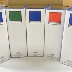 アスクル　パイプ式ファイル 両開き　10冊　ベーシックカラースー...