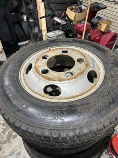 キャンター、エルフ2t  185/85R16 6本　5穴　ホイールスタッドレスセット