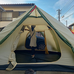 3m x 3mの大型ドームテント　4～6人用　ファミリーキャンプにお勧めの画像