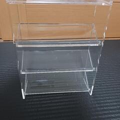 【取引中】無印　アクリルボトルスタンド3段　小物入れ