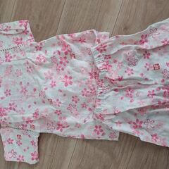 キッズ90　夏祭り/甚平浴衣　桜柄の画像