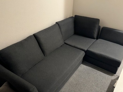 交渉可能です！L字になるソファー売ります