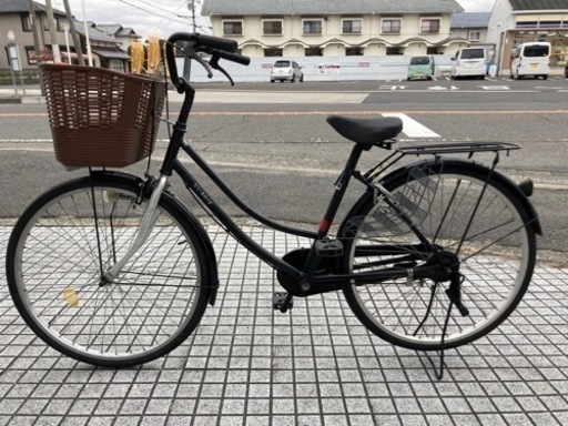 【26インチ自転車】変速なし　前後タイヤ、前カゴ、鍵新品❗️スペアキーあり　若林自転車　浜大津店　SALE中❗️