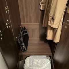 【大収納】木目ドレッサー（ダークブラウン）の画像