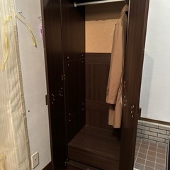 【大収納】木目ドレッサー（ダークブラウン）の画像