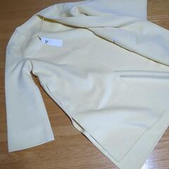 ユニクロ　ダブルフェイスラップ コート（イエロー・S）の画像