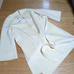 ユニクロ　ダブルフェイスラップ コート（イエロー・S）