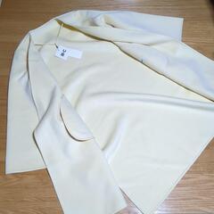 ユニクロ　ダブルフェイスラップ コート（イエロー・S）の画像