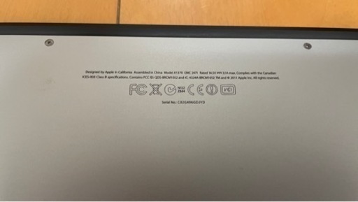 Air Mac ジャンク扱い　HDD無し　A1370