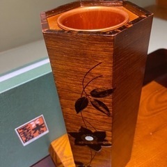 新品　花器　木製の画像