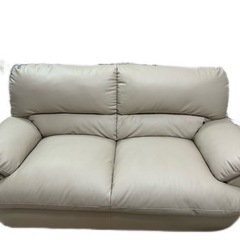 値下げしました！　ニトリ合皮ソファ　2021年購入　【3/15まで】の画像