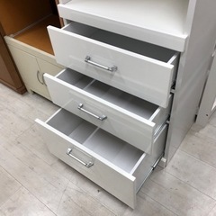 レンジボード 2枚扉 ホワイト 変色有り【トレファク堺福田店】