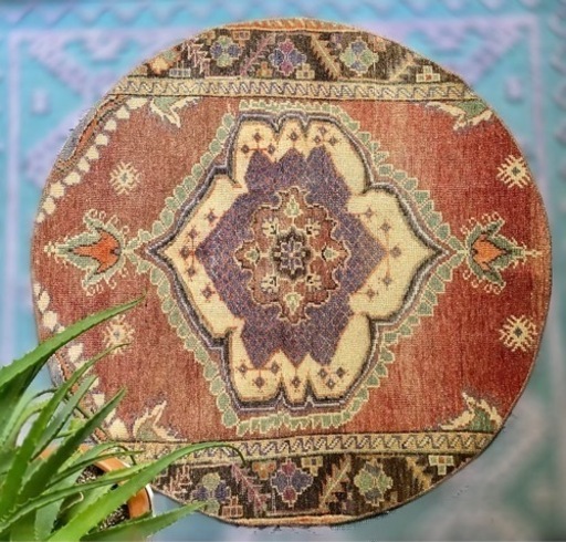 レア柄✴︎ 107cm  ヴィンテージ  トルコラグ1970s