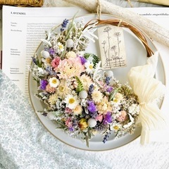 ドライフラワーリース 春リース