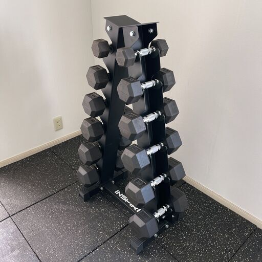 INSPIRE インスパイアフィットネス ヘックスラバーダンベルセット