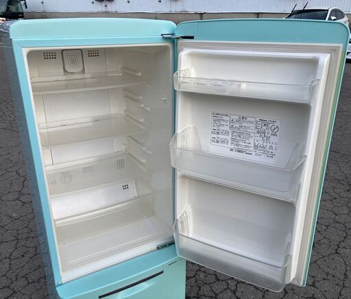 札幌◆National レトロ 冷蔵庫 / Will FRIDGE◆ NR-B16RA アンティーク調 ナショナル ターコイズブルー