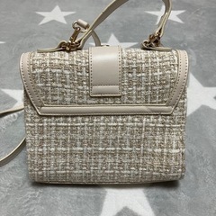 【ほぼ新品】ノーブランド★ミニショルダーバッグ　ツイードの画像