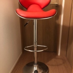 カウンターチェア（レッド）