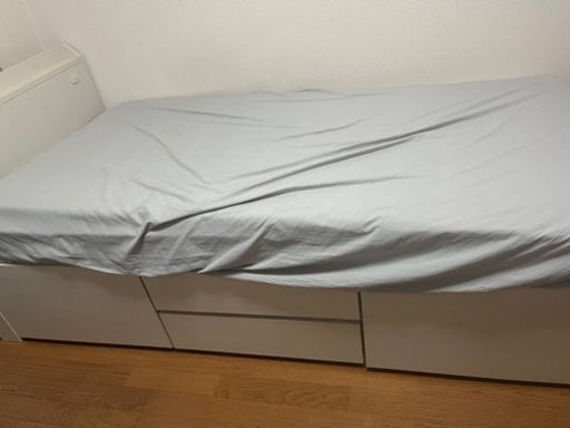 シングルベット フレーム マット付 収納あり