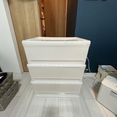 【2個セット】3段 プラスチックチェスト