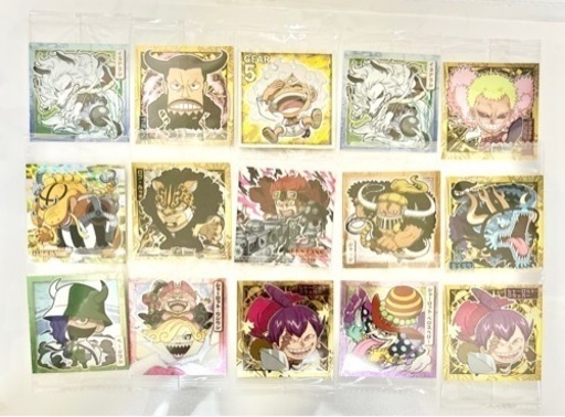 ワンピース　ウエハース　シール　ルフィ　ニカ　キッド　など15点　三戦長