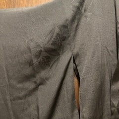 【着物】羽織　和装　和服　ブラック　黒　レトロ　年代物　大正ロマン　モダンの画像