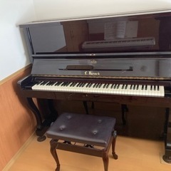 アップライトピアノ(L.Barock)椅子セット※象牙